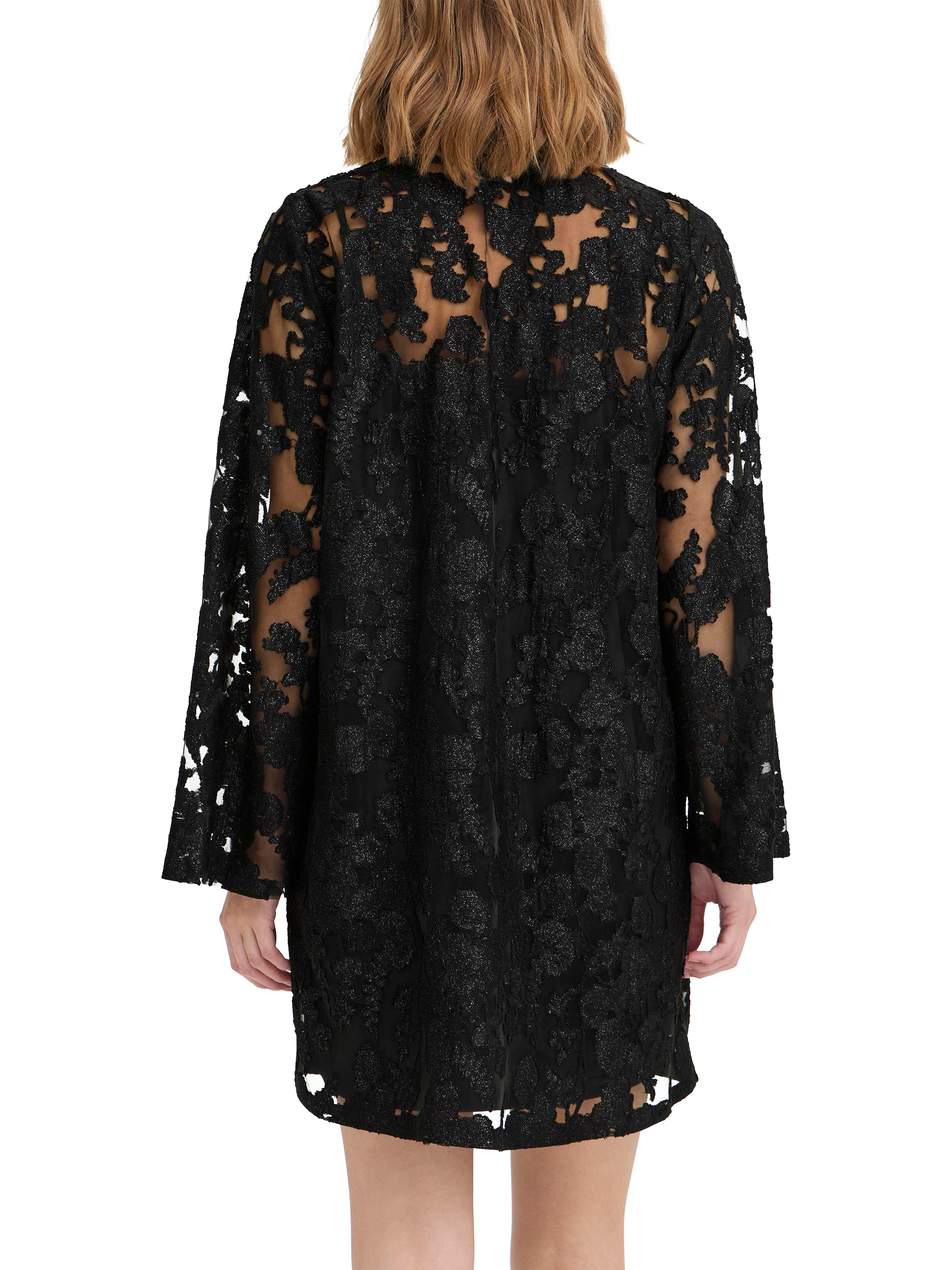Product image 2 of 7, which shows ICHI Lineo Lace Dress, Black, 8