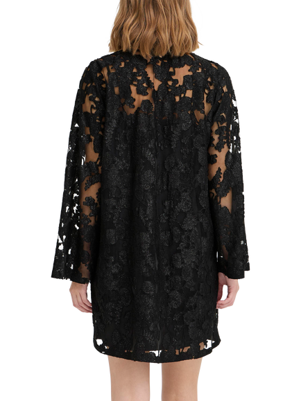 ICHI Lineo Lace Dress, Black - view 2, Black