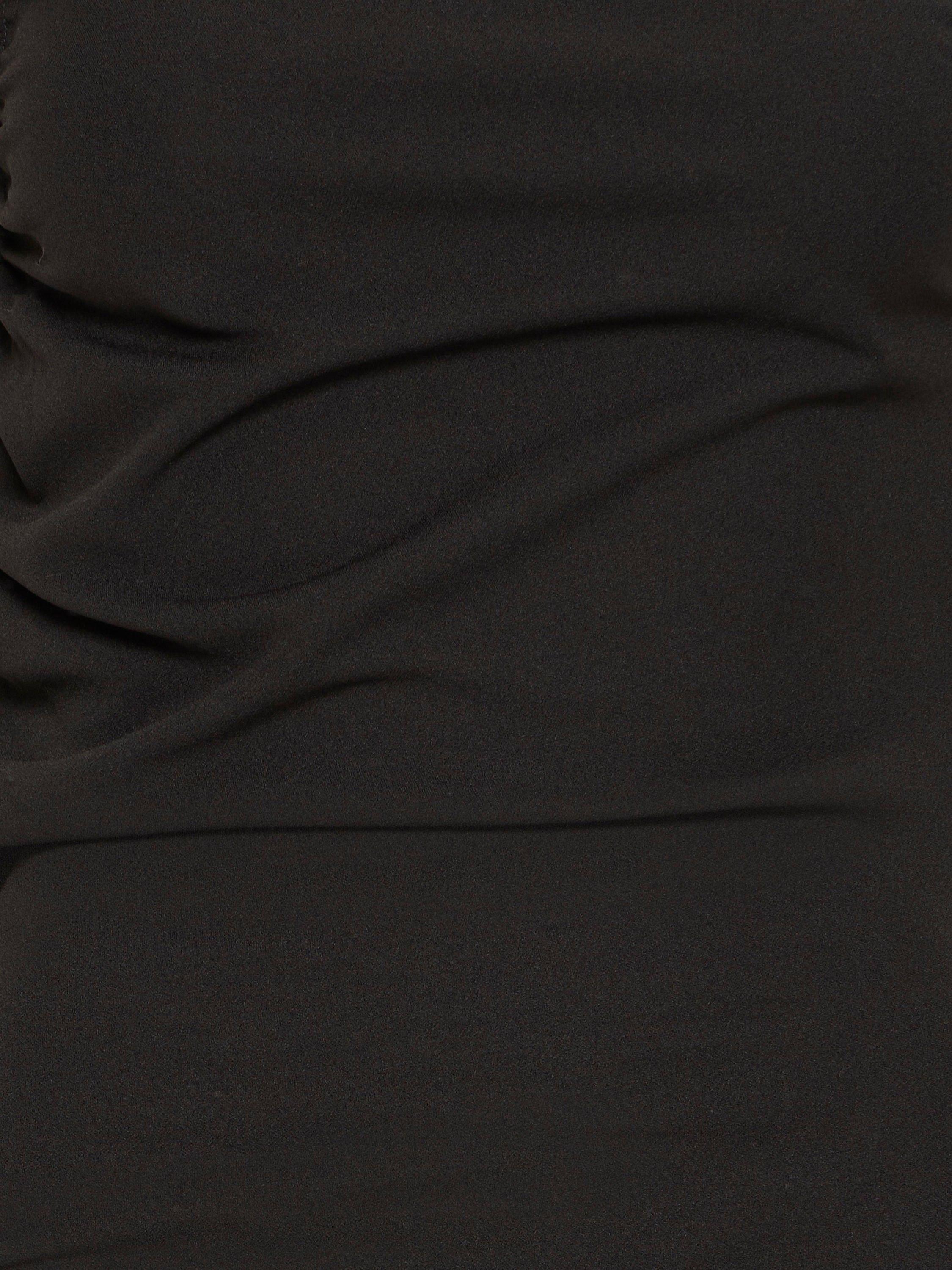Product image 7 of 7, which shows ICHI Matine Slash Neck Ruched Maxi Dress , Black, XS