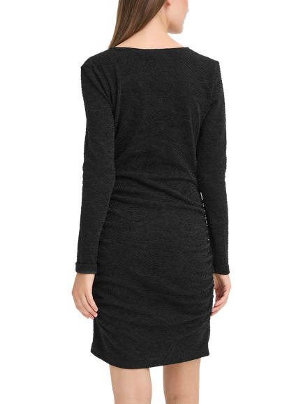 ICHI Nareen Shimmer Mini Dress, Black - view 2, Black