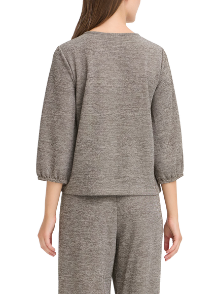 ICHI Danice Round Neck Jersey T-Shirt - view 2, Silver Mink