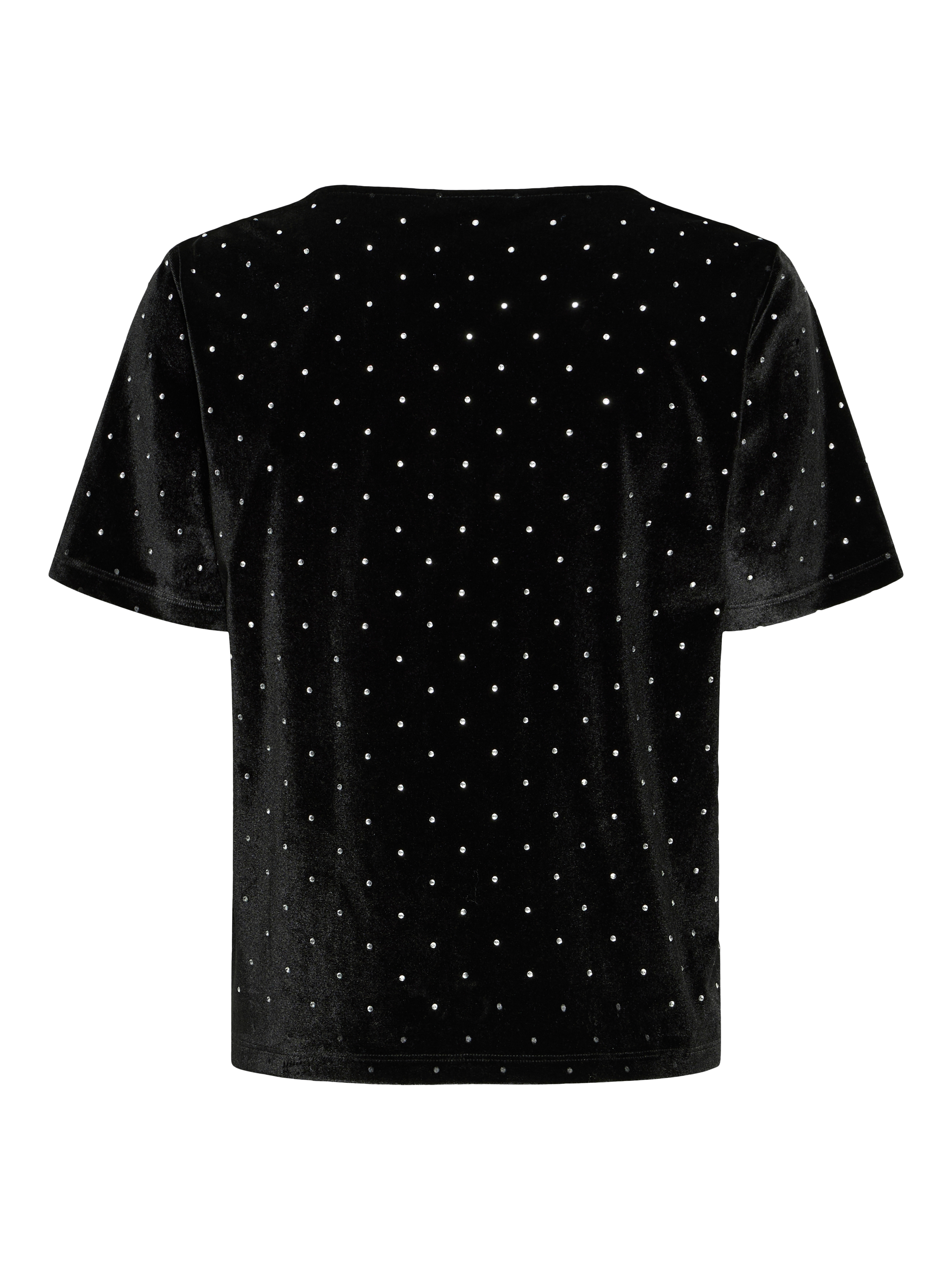 Product image 6 of 7, which shows ICHI Darla Embellished T-Shirt, Black, XS