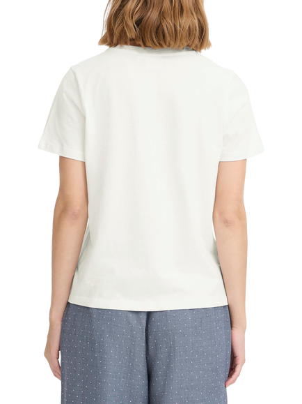 ICHI Kamille Bow T-Shirt, Cloud Dancer - view 2, Cloud Dancer