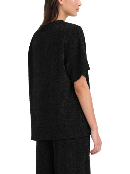 ICHI Nareen Shimmer Top, Black - view 2, Black