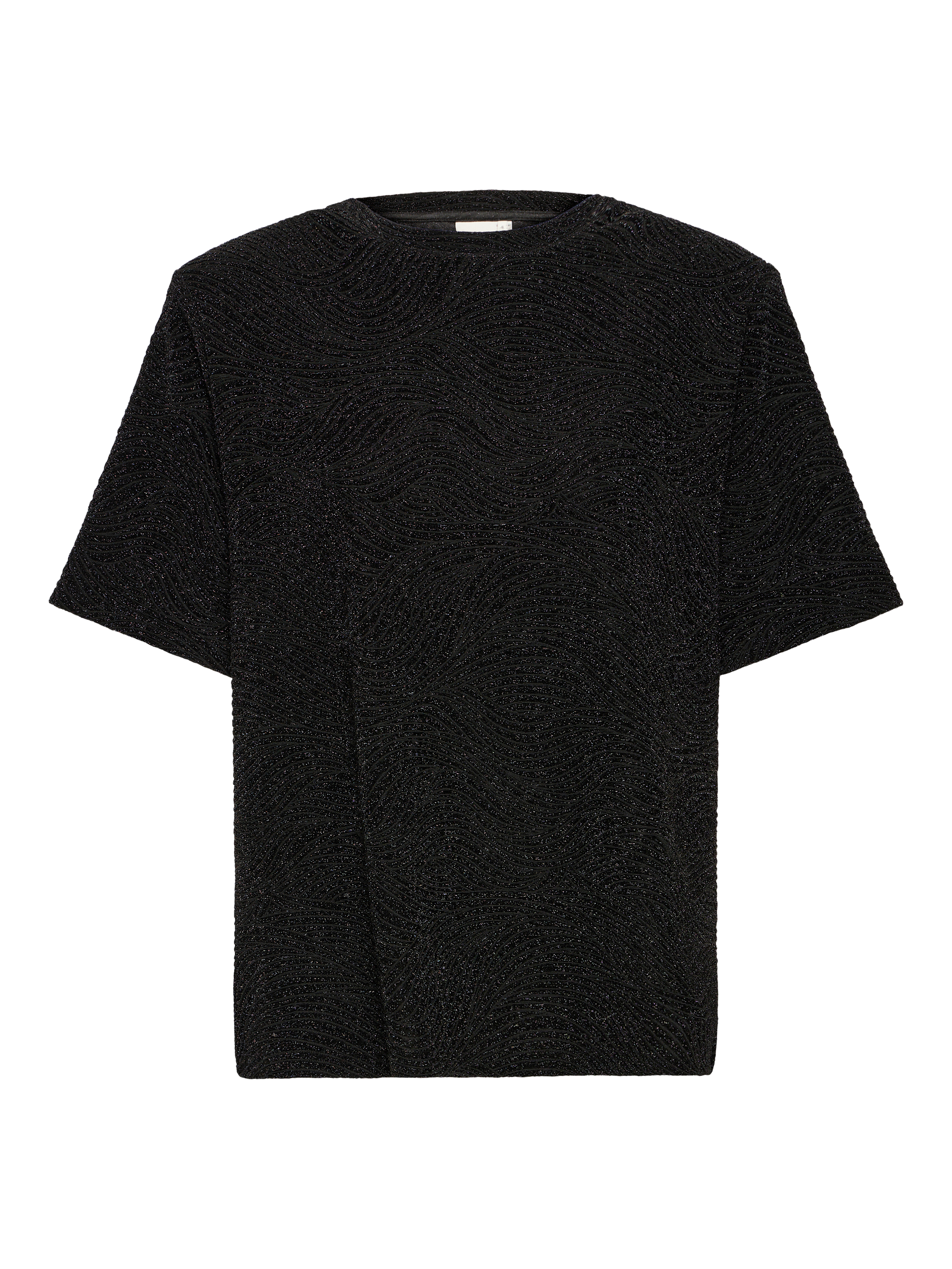 Product image 5 of 7, which shows ICHI Nareen Shimmer Top, Black, XS