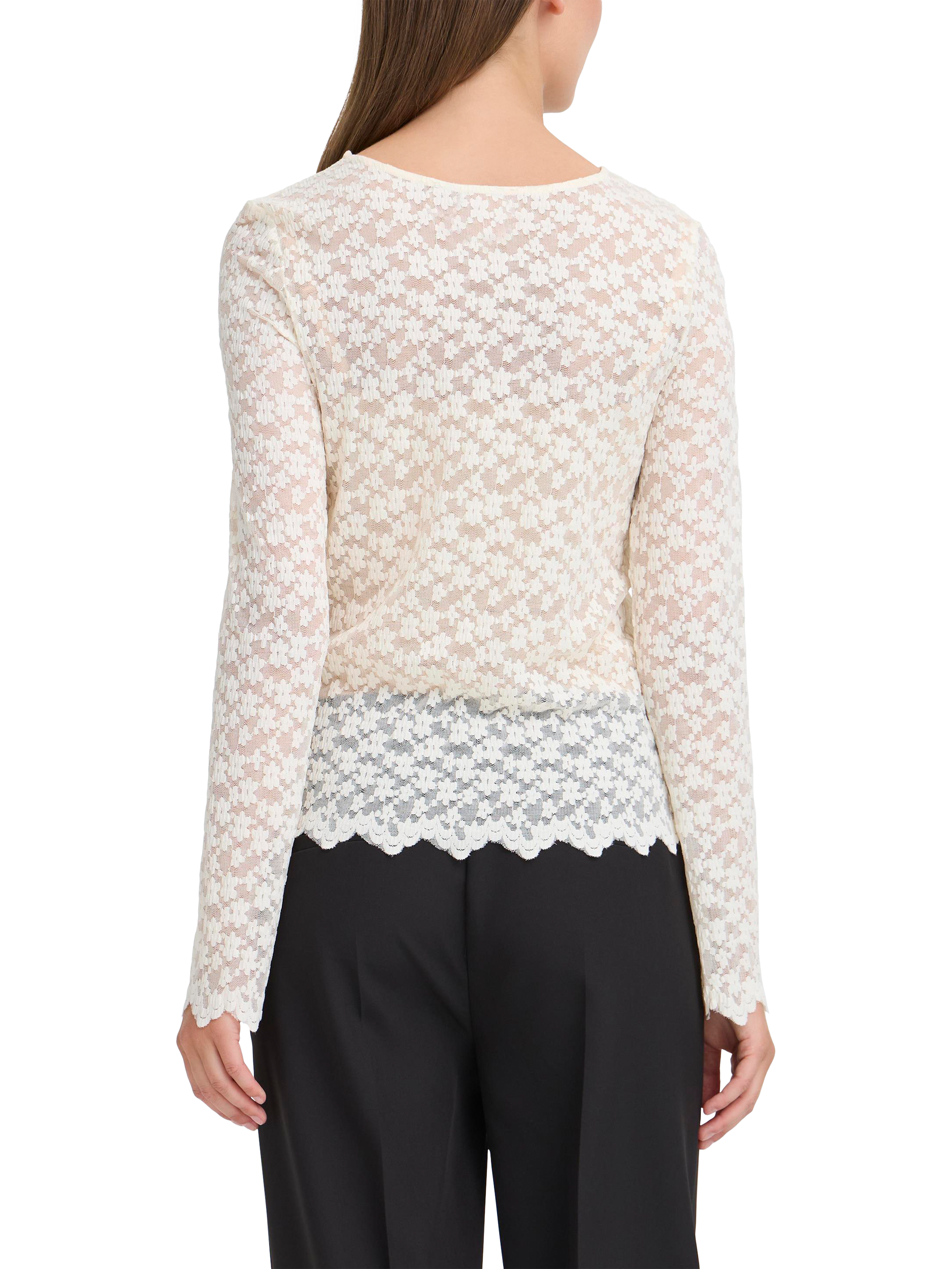 Product image 2 of 6, which shows ICHI Nojelly Long Sleeve T-Shirt , Birch, XS