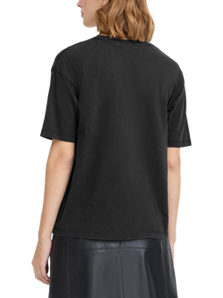 ICHI Peonie Short Sleeve T-Shirt - view 2, Black