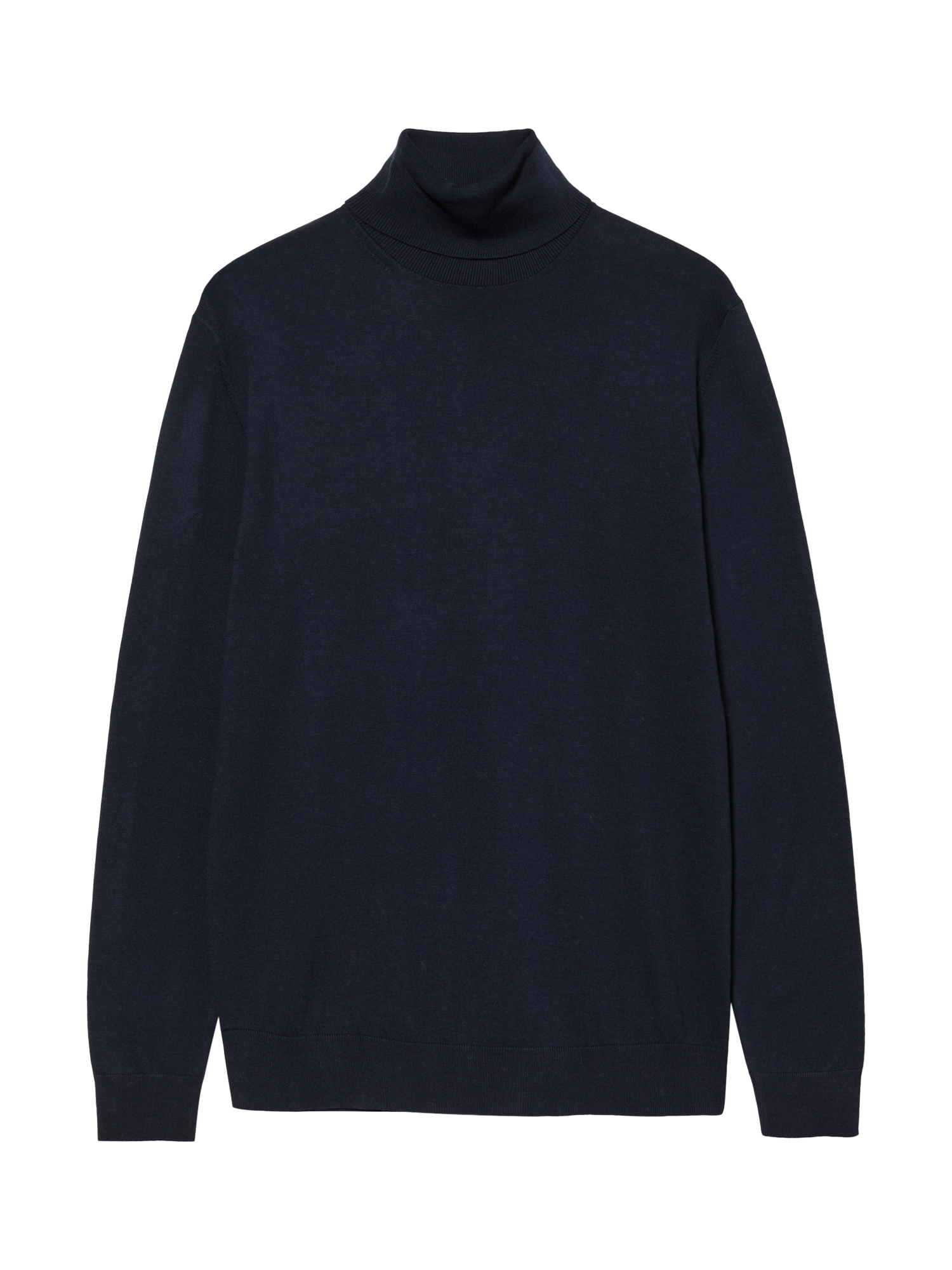 Product image 5 of 5, which shows SISLEY Cotton Blend Roll Neck Jumper, Night Blue, XXL