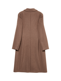 SISLEY Wool Blend Long Coat - view 2, Taupe