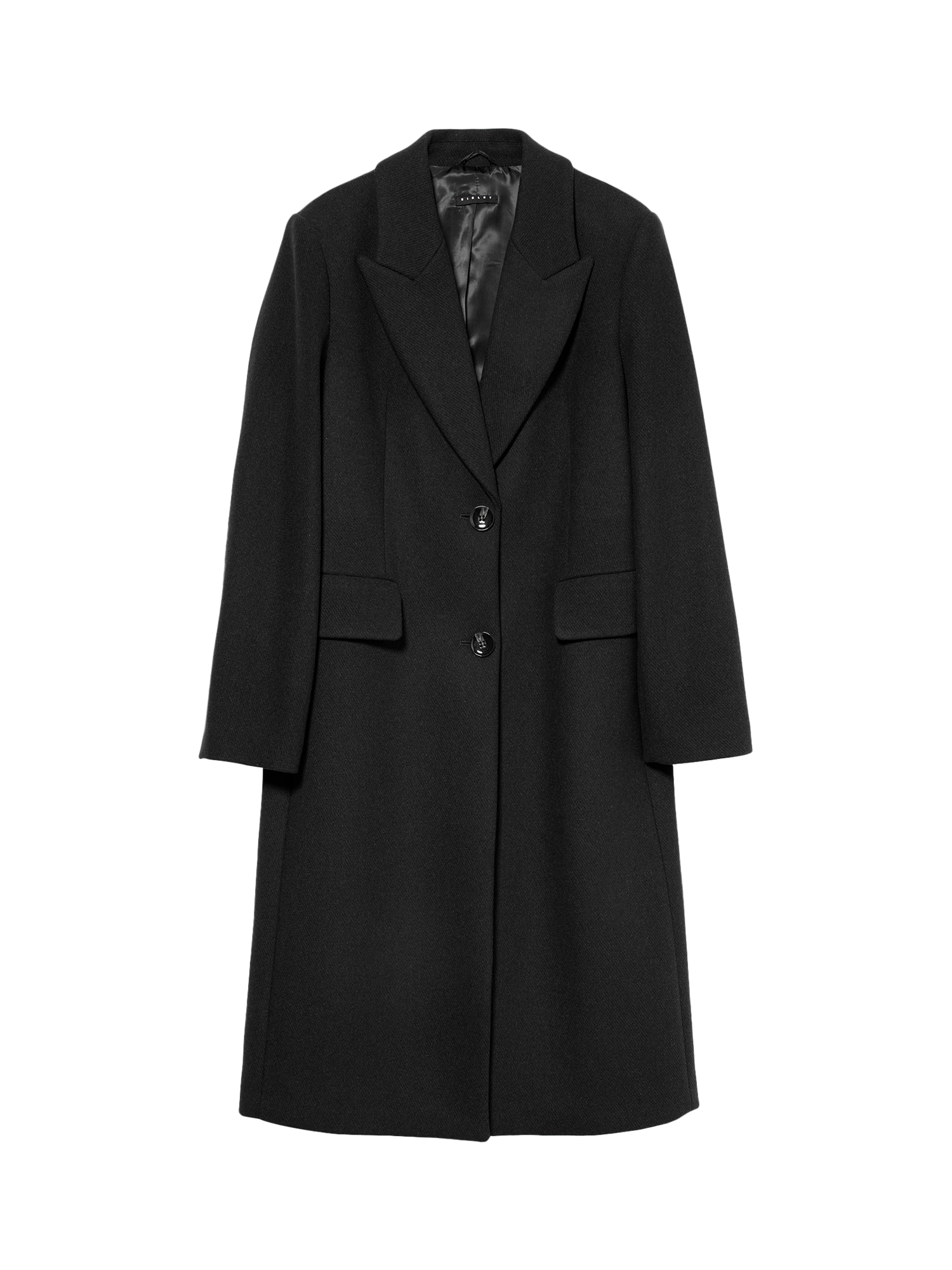 Product image 1 of 2, which shows SISLEY Wool Blend Long Coat, Black, 16