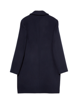 SISLEY Single Breasted Short Overcoat - view 2, Night Blue
