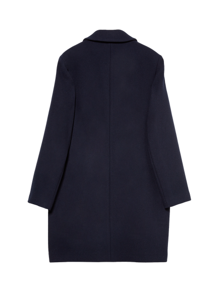 SISLEY Single Breasted Short Overcoat - view 2, Night Blue