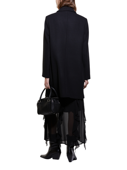 SISLEY Single Breasted Short Overcoat - view 2, Black