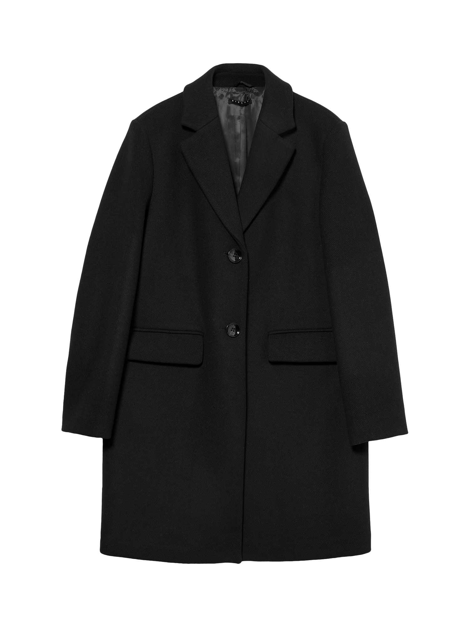 Product image 4 of 5, which shows SISLEY Single Breasted Short Overcoat, Black, 8