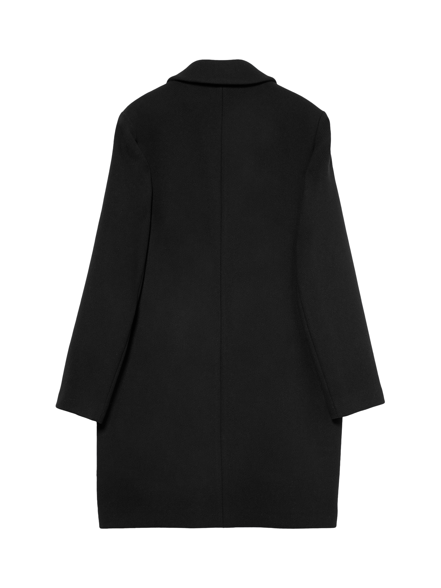 Product image 5 of 5, which shows SISLEY Single Breasted Short Overcoat, Black, 8