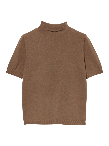 SISLEY Knitted T-Shirt, Taupe, Taupe
