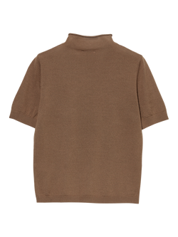 SISLEY Knitted T-Shirt, Taupe - view 2, Taupe