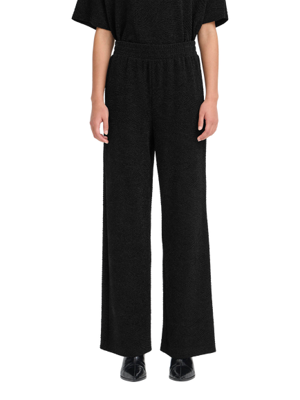 ICHI Nareen Shimmer Trousers, Black, Black