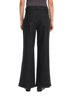 ICHI Braidy Wide Leg Jeans, Washed Black - view 2, Washed Black