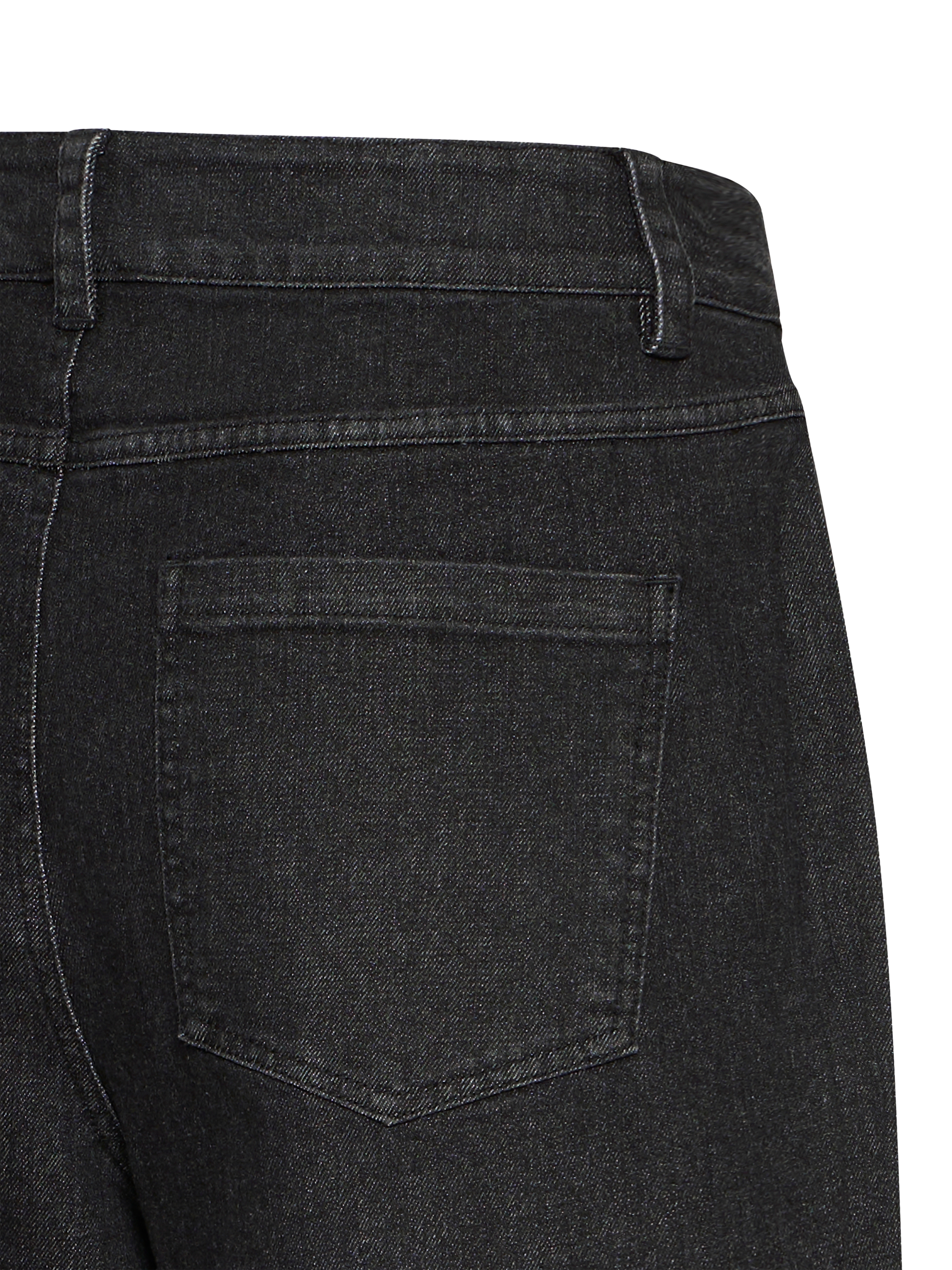 Product image 7 of 7, which shows ICHI Braidy Wide Leg Jeans, Washed Black, 25R