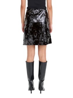 ICHI Peleoa Sequin Mini Skirt - view 2, Black