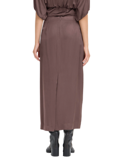 ICHI Zilna Straight Maxi Skirt - view 2, Shale