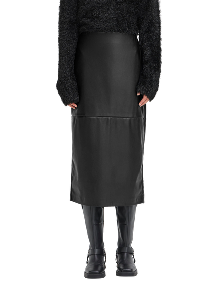 ICHI Zoma Midi Skirt, Black