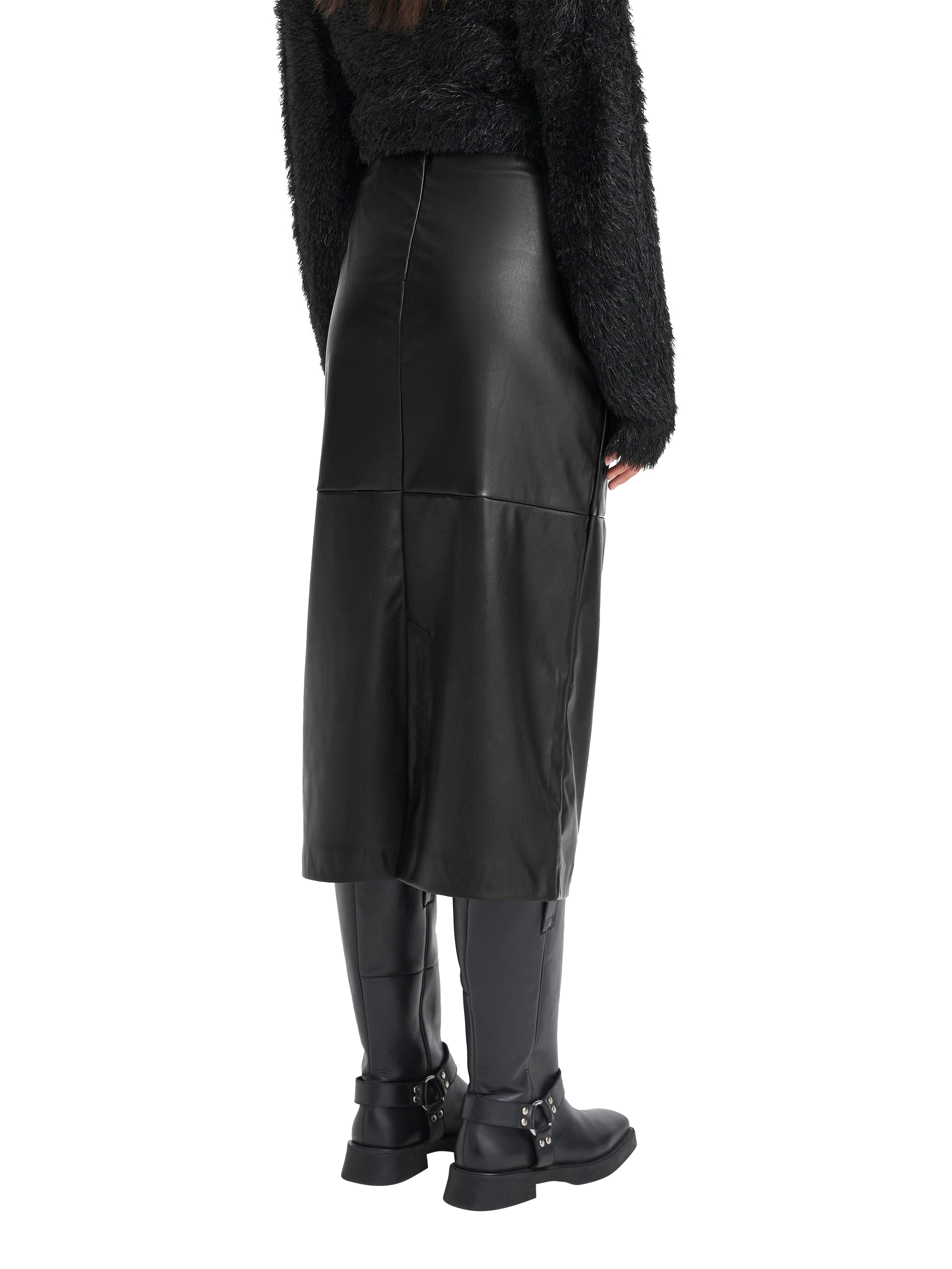 Product image 2 of 7, which shows ICHI Zoma Midi Skirt , Black, XS