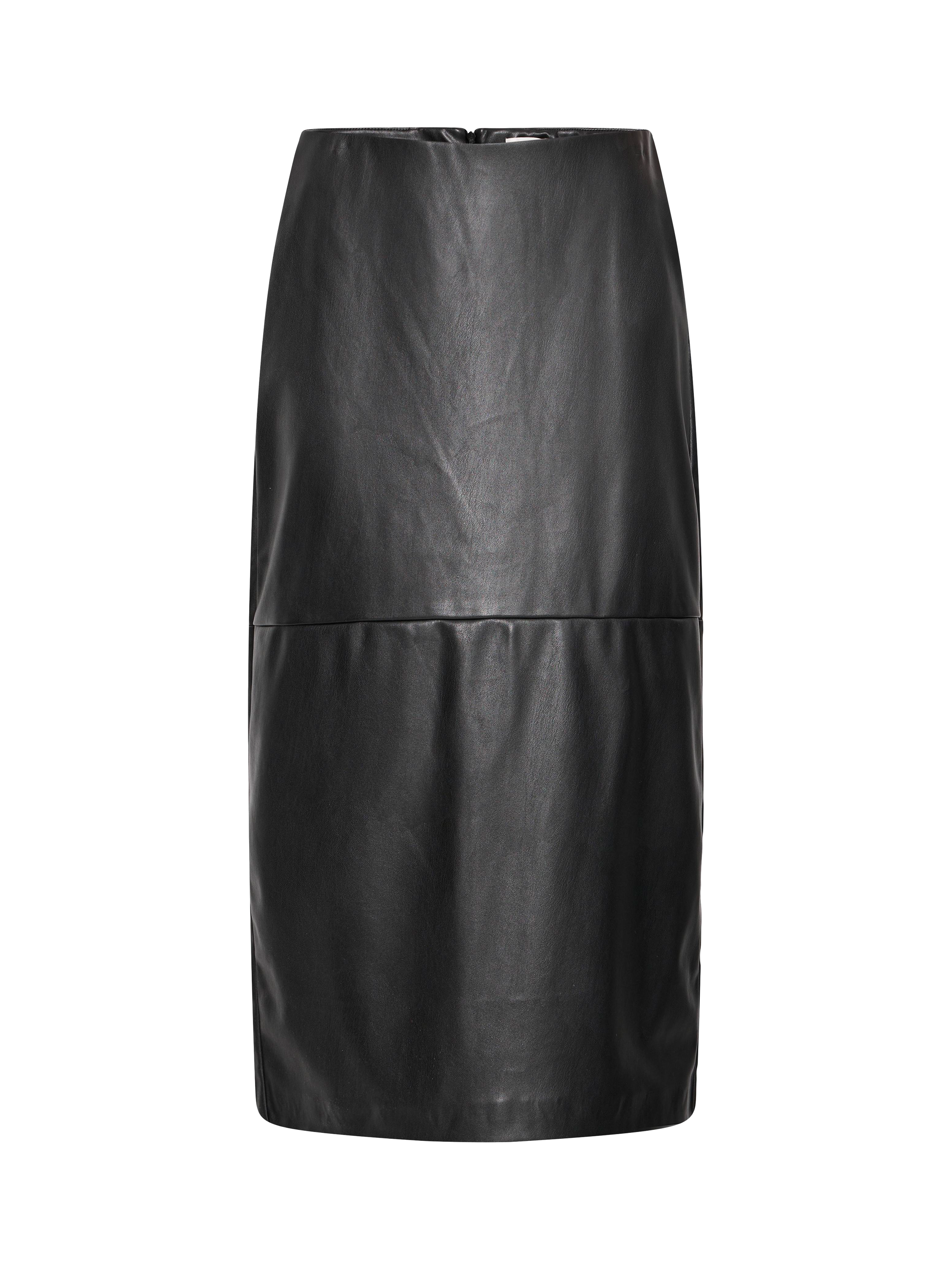 Product image 5 of 7, which shows ICHI Zoma Midi Skirt , Black, XS