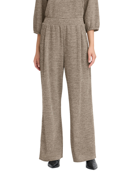 ICHI Danice Wide Leg Trousers, Silver Mink, Silver Mink