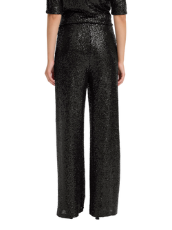 ICHI Fauca Wide Leg Sequin Trousers - view 2, Black