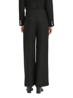 ICHI Kate Gleam Wide Leg Shimmer Trousers - view 2, Black
