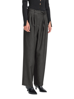 ICHI Livola Wide Leg Trousers, Black, Black