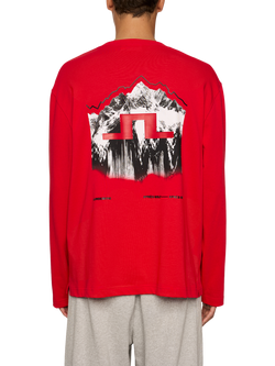 J.Lindeberg Walsh Long Sleeve T-Shirt, Barbados Cherry - view 2, Barbados Cherry