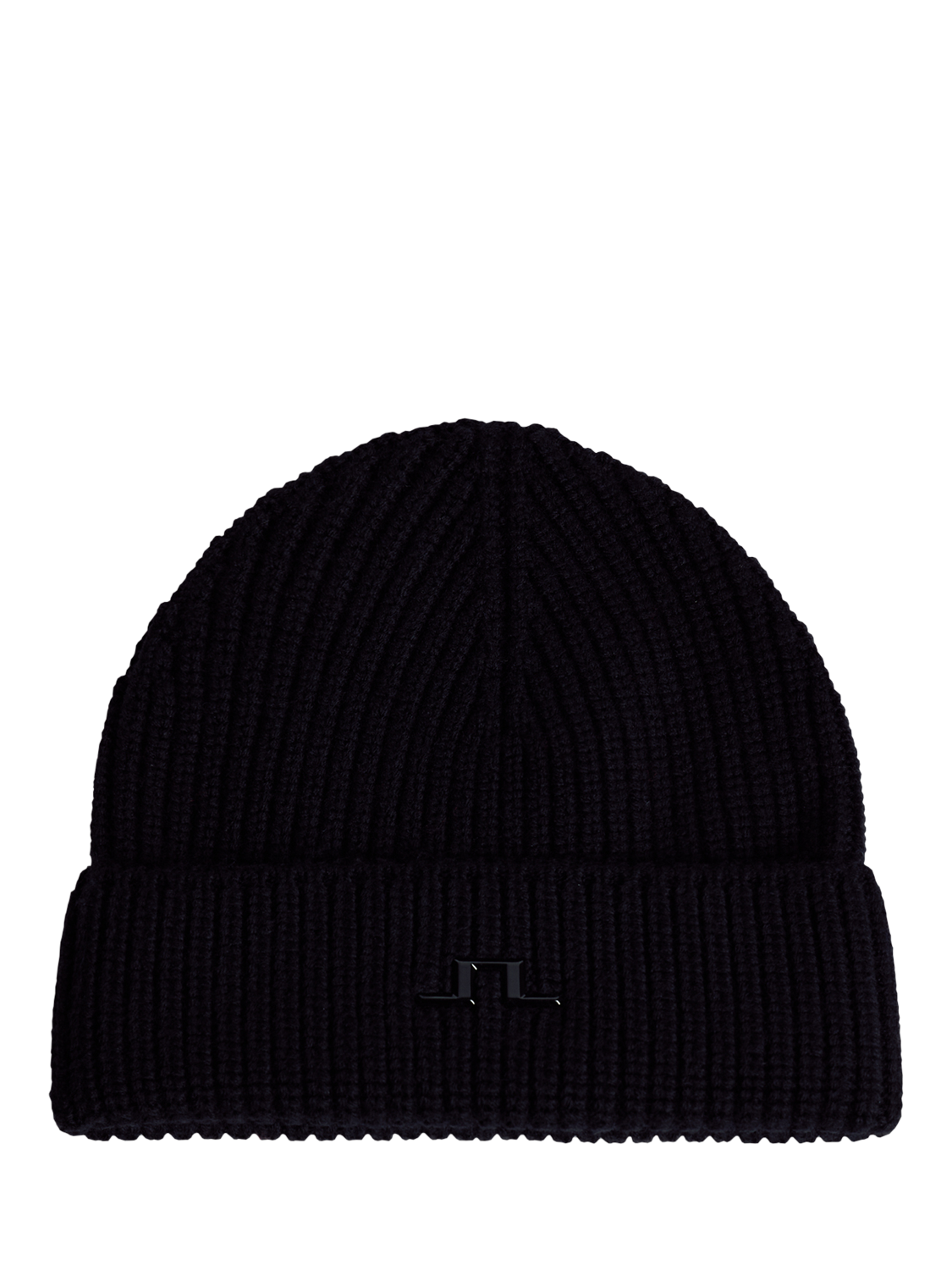 Product image 1 of 3, which shows J.Lindeberg Joan Merino Wool Beanie Hat, Black, One Size