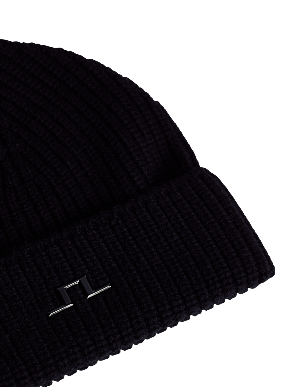 Product image 3 of 3, which shows J.Lindeberg Joan Merino Wool Beanie Hat, Black, One Size