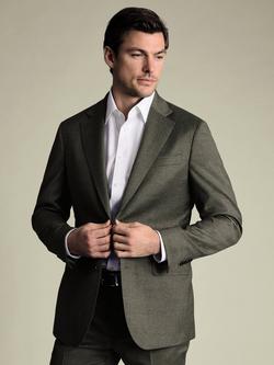 Charles Tyrwhitt Wool Rich Suit Jacket - view 2, Olive Green
