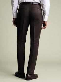 Charles Tyrwhitt Wool Rich Suit Trousers, Chocolate Brown - view 2, Chocolate Brown