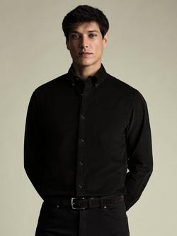 Charles Tyrwhitt Regular Fit Corduroy Shirt, Forest Green