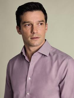 Charles Tyrwhitt Non-Iron Twill Shirt - view 2, Violet Purple