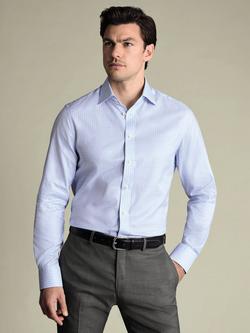 Charles Tyrwhitt Cotton Slim Fit Check Shirt, Light Blue