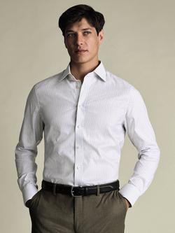 Charles Tyrwhitt Cotton Slim Fit Stripe Shirt, Mid Blue, Mid Blue