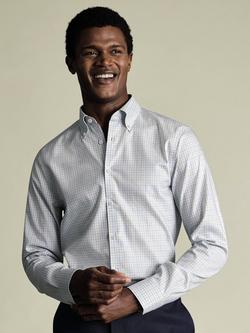 Charles Tyrwhitt Pure Cotton Long Sleeve Oxford Shirt, Green
