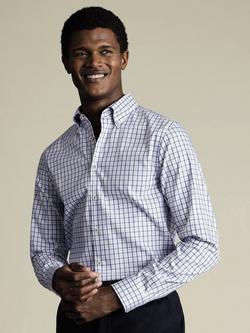 Charles Tyrwhitt Pure Cotton Long Sleeve Oxford Shirt, Mid Blue