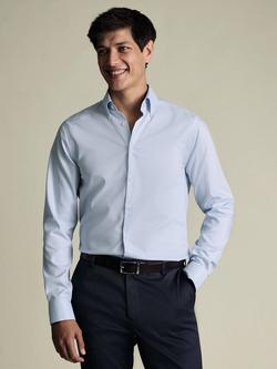Charles Tyrwhitt Pure Cotton Long Sleeve Oxford Shirt, Light Blue, Light Blue
