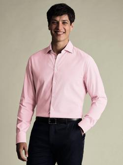 Charles Tyrwhitt Non-Iron Twill Weave Long Sleeve Shirt, Pink