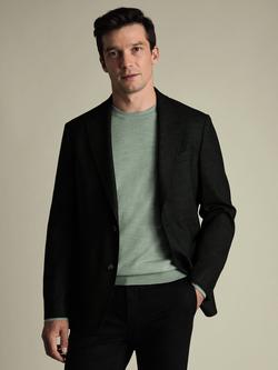 Charles Tyrwhitt Wool Rich Slim Single Breasted Blazer, Forest Green - view 2, Forest Green