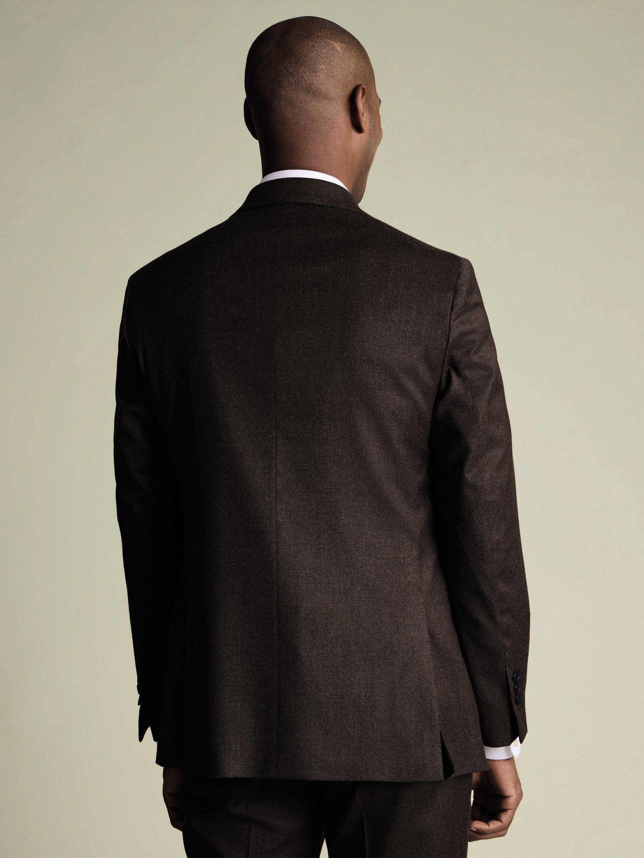 Product image 3 of 5, which shows Charles Tyrwhitt Wool Rich Suit Jacket, Chocolate Brown, 36S