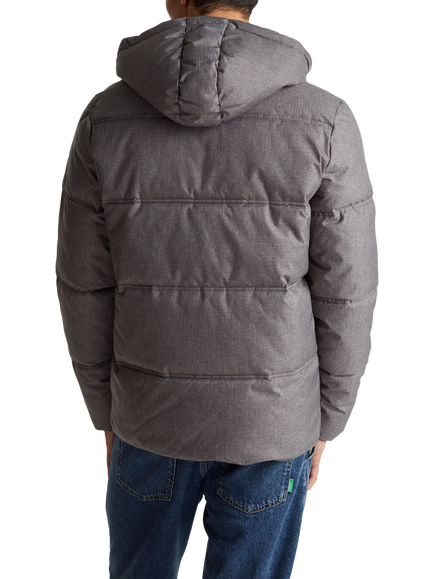 Benetton Hooded Down Jacket - view 2, Grey