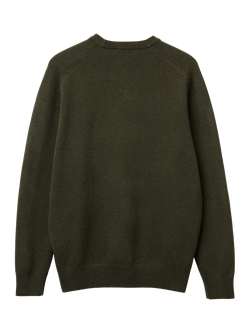 Benetton Crew Neck Wool Jumper, Green - view 2, Green